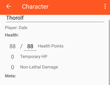 Tracking very basic character information