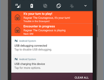 Get notified when it's your turn to play